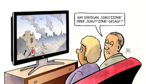 Cartoon: Schuttzone (medium) by Harm Bengen tagged trummer,schutzzone,schuttzone,tv,türkei,einmarsch,invasion,nordsyrien,erdogan,krieg,kurden,harm,bengen,cartoon,karikatur,trummer,schutzzone,schuttzone,tv,türkei,einmarsch,invasion,nordsyrien,erdogan,krieg,kurden,harm,bengen,cartoon,karikatur