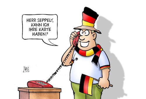 Cartoon: Seppelt bleibt Zuhause (medium) by Harm Bengen tagged seppelt,ard,russland,dopingexperte,zuhause,karte,ticket,wm,fussball,fan,telefon,harm,bengen,cartoon,karikatur,seppelt,ard,russland,dopingexperte,zuhause,karte,ticket,wm,fussball,fan,telefon,harm,bengen,cartoon,karikatur