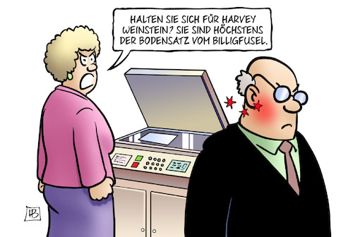 Cartoon: Sex. Belästigung (medium) by Harm Bengen tagged harvey,weinstein,bodensatz,billigfusel,sexuelle,belästigung,arbeitsplatz,metoo,antidiskriminierungsstelle,studie,harm,bengen,cartoon,karikatur,harvey,weinstein,bodensatz,billigfusel,sexuelle,belästigung,arbeitsplatz,metoo,antidiskriminierungsstelle,studie,harm,bengen,cartoon,karikatur