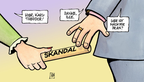 Cartoon: Skandal-Staffel (medium) by Harm Bengen tagged skandal,staffel,staffelstab,staffelholz,weitergabe,aigner,dioxin,guttenberg,gorch,fock,afghanistan,kundus,feldpost,meuterei,bundeswehr,auslandseinsatz,lebensmittel,minister,bundesregierung,skandal,staffel,staffelstab,weitergabe,aigner,dioxin,guttenberg,gorch,fock,afghanistan,feldpost,bundeswehr,auslandseinsatz,lebensmittel,minister,bundesregierung