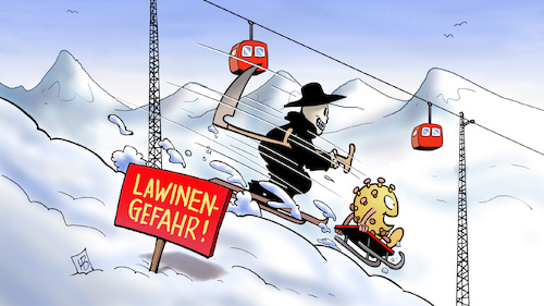 Cartoon: Skigebiete (medium) by Harm Bengen tagged corona,skigebiete,skifahren,tod,virus,schlitten,lawinengefahr,lockdown,harm,bengen,cartoon,karikatur,corona,skigebiete,skifahren,tod,virus,schlitten,lawinengefahr,lockdown,harm,bengen,cartoon,karikatur