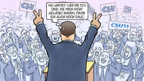 Cartoon: Söder-Rekordergebnis (medium) by Harm Bengen tagged söder,rekordergebnis,csu,parteitag,bayern,landtagswahl,harm,bengen,cartoon,karikatur,söder,rekordergebnis,csu,parteitag,bayern,landtagswahl,harm,bengen,cartoon,karikatur