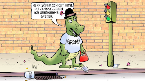 Cartoon: Söder will Groko (medium) by Harm Bengen tagged söder,groko,ampel,bundesregierung,harm,bengen,cartoon,karikatur,söder,groko,ampel,bundesregierung,harm,bengen,cartoon,karikatur