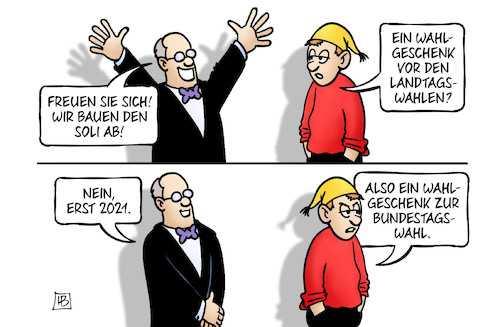 Cartoon: Soli-Abbau (medium) by Harm Bengen tagged solidaritätszuschlag,abbau,wahlgeschenk,landtagswahlen,2021,bundestagswahl,michel,harm,bengen,cartoon,karikatur,solidaritätszuschlag,abbau,wahlgeschenk,landtagswahlen,2021,bundestagswahl,michel,harm,bengen,cartoon,karikatur