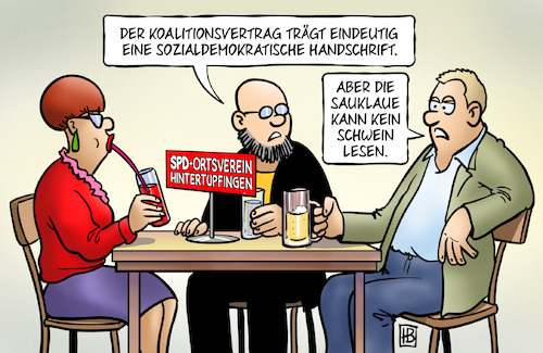 Cartoon: Sozialdemokratische Handschrift (medium) by Harm Bengen tagged sozialdemokratische,handschrift,koalitionsvertrag,sauklaue,lesen,spd,ortsverein,groko,mitgliederentscheid,harm,bengen,cartoon,karikatur,sozialdemokratische,handschrift,koalitionsvertrag,sauklaue,lesen,spd,ortsverein,groko,mitgliederentscheid,harm,bengen,cartoon,karikatur