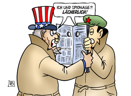 Cartoon: Spionage China-USA (medium) by Harm Bengen tagged spionage,china,usa,nsa,internet,wirtschaftsspionage,hacker,it,computer,harm,bengen,cartoon,karikatur,spionage,china,usa,nsa,internet,wirtschaftsspionage,hacker,it,computer,harm,bengen,cartoon,karikatur