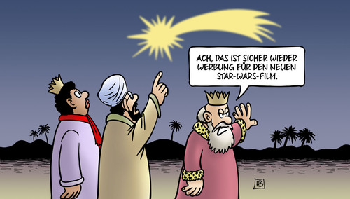 StarWarsWerbung von Harm Bengen Wirtschaft Cartoon TOONPOOL