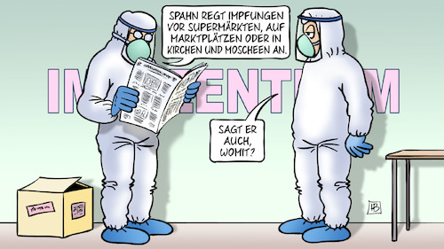 Cartoon: Supermarktimpfung (medium) by Harm Bengen tagged spahn,impfungen,supermaerkte,marktplaetze,kirchen,moscheen,impfzentrum,zeitung,lesen,corona,impfstoffknappheit,impfstoffmangel,harm,bengen,cartoon,karikatur,spahn,impfungen,supermaerkte,marktplaetze,kirchen,moscheen,impfzentrum,zeitung,lesen,corona,impfstoffknappheit,impfstoffmangel,harm,bengen,cartoon,karikatur