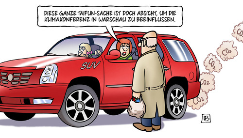 Cartoon: Taifun (medium) by Harm Bengen tagged taifun,naturkatastrophe,sturm,orkan,un,klimakonferenz,warschau,klimaerwärmung,co2,auto,automobilindustrie,suv,harm,bengen,cartoon,karikatur,taifun,naturkatastrophe,sturm,orkan,un,klimakonferenz,warschau,klimaerwärmung,co2,auto,automobilindustrie,suv,harm,bengen,cartoon,karikatur