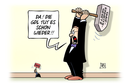 Cartoon: Tarifeinheitsgesetz (medium) by Harm Bengen tagged tarifeinheitsgesetz,bundesregierung,streikrecht,grundrecht,gdl,gewerkschaften,lokomotivfuehrer,lokfuehrer,streiken,streik,arbeitskampf,tarifauseinandersetzung,tarifkampf,gewerkschaft,harm,bengen,cartoon,karikatur,tarifeinheitsgesetz,bundesregierung,streikrecht,grundrecht,gdl,gewerkschaften,lokomotivfuehrer,lokfuehrer,streiken,streik,arbeitskampf,tarifauseinandersetzung,tarifkampf,gewerkschaft,harm,bengen,cartoon,karikatur