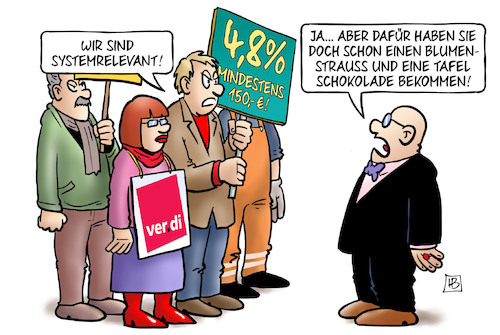 Tarifverhandlungen In C Zeiten Von Harm Bengen Wirtschaft Cartoon Toonpool