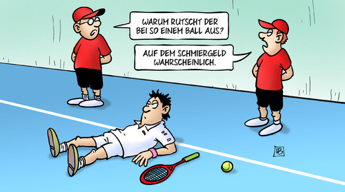 Tennis Manipulationen Von Harm Bengen Sport Cartoon Toonpool