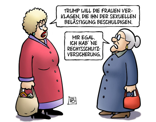 Cartoon: Trump-Klagen (medium) by Harm Bengen tagged trump,usa,präsidentschaftswahlkampf,klagen,frauen,sexuellen,belästigung,beschuldigen,rechtsschutzversicherung,susemil,harm,bengen,cartoon,karikatur,trump,usa,präsidentschaftswahlkampf,klagen,frauen,sexuellen,belästigung,beschuldigen,rechtsschutzversicherung,susemil,harm,bengen,cartoon,karikatur