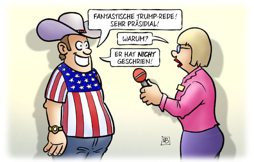 Cartoon: Trump-Rede (medium) by Harm Bengen tagged fantastische,trump,rede,präsidial,präsident,usa,schreien,interview,harm,bengen,cartoon,karikatur,fantastische,trump,rede,präsidial,präsident,usa,schreien,interview,harm,bengen,cartoon,karikatur