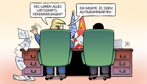 Trump und Wirtschaftsvereinbarun