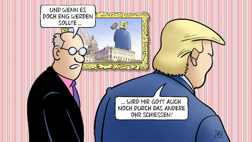 Cartoon: Trump wieder im Wahlkampfmodus (medium) by Harm Bengen tagged trump,wahlkampfmodus,gott,ohr,schiessen,usa,attentat,verletzung,pflaster,kapitolbild,kapitolsturm,präsidentschaftswahl,harm,bengen,cartoon,karikatur,trump,wahlkampfmodus,gott,ohr,schiessen,usa,attentat,verletzung,pflaster,kapitolbild,kapitolsturm,präsidentschaftswahl,harm,bengen,cartoon,karikatur