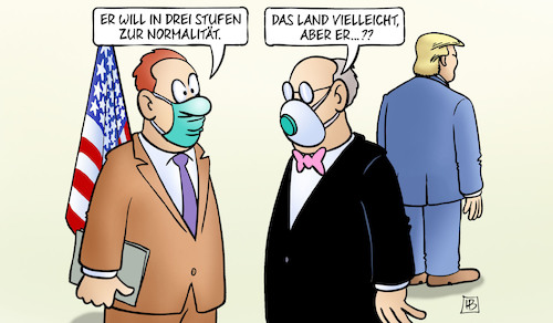 Trumps drei Stufen