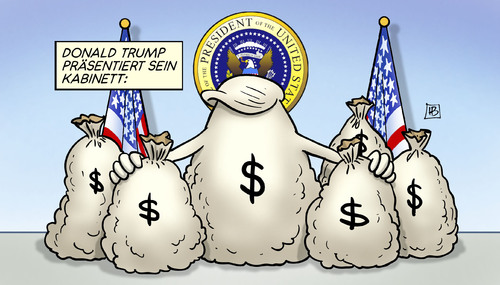 Cartoon: Trumps Kabinett (medium) by Harm Bengen tagged donald,trump,regierung,kabinett,präsident,geldsäcke,geldsack,dollar,wall,street,kapitalisten,harm,bengen,cartoon,karikatur,donald,trump,regierung,kabinett,präsident,geldsäcke,geldsack,dollar,wall,street,kapitalisten,harm,bengen,cartoon,karikatur