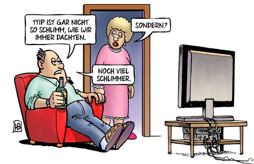 Cartoon: TTIP nicht so schlimm (medium) by Harm Bengen tagged ttip,schlimm,freihandelsabkommen,verhandlungen,demokratie,europa,usa,tv,harm,bengen,cartoon,karikatur,ttip,schlimm,freihandelsabkommen,verhandlungen,demokratie,europa,usa,tv,harm,bengen,cartoon,karikatur