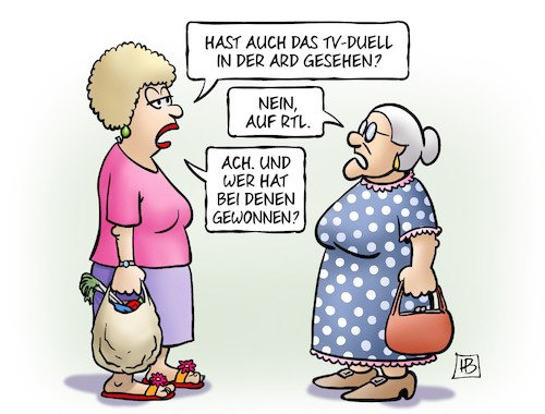 Cartoon: TV-Duell-Ergebnis (medium) by Harm Bengen tagged ard,rtl,susemil,tv,duell,merkel,schulz,bundestagswahl,sender,harm,bengen,cartoon,karikatur,ard,rtl,susemil,tv,duell,merkel,schulz,bundestagswahl,sender,harm,bengen,cartoon,karikatur