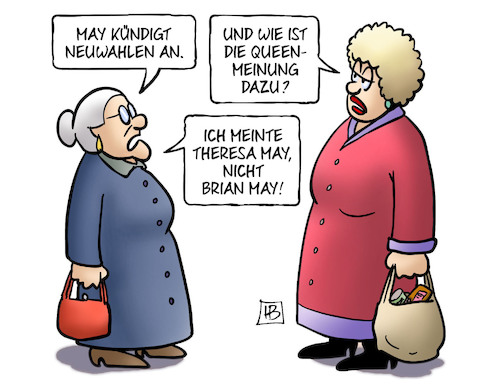 Cartoon: UK-Neuwahlen (medium) by Harm Bengen tagged may,neuwahlen,queen,meinung,theresa,brian,musik,rock,susemil,harm,bengen,cartoon,karikatur,may,neuwahlen,queen,meinung,theresa,brian,musik,rock,susemil,harm,bengen,cartoon,karikatur