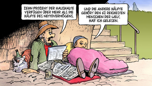 Cartoon: Ungleichheit (medium) by Harm Bengen tagged zehn,prozent,haushalte,nettovermögen,schere,arm,reich,kluft,vermögen,reichtum,millionärssteuer,harm,bengen,cartoon,karikatur,zehn,prozent,haushalte,nettovermögen,schere,arm,reich,kluft,vermögen,reichtum,millionärssteuer,harm,bengen,cartoon,karikatur