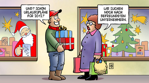 Cartoon: Urlaubspläne (medium) by Harm Bengen tagged urlaubspläne,urlaub,unternehmer,wulff,bundespräsident,anwalt,kredit,vorteil,vorteilsnahme,zinsen,bestechung,korruption,weihnachten,urlaubspläne,urlaub,unternehmer,wulff,bundespräsident,anwalt,kredit,vorteil,vorteilsnahme