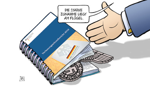 Cartoon: Verfassungsschutzbericht (medium) by Harm Bengen tagged verfassungsschutzbericht,seehofer,zunahme,rechtsradikalismus,afd,flügel,nazis,buch,ringbuch,bericht,harm,bengen,cartoon,karikatur,verfassungsschutzbericht,seehofer,zunahme,rechtsradikalismus,afd,flügel,nazis,buch,ringbuch,bericht,harm,bengen,cartoon,karikatur