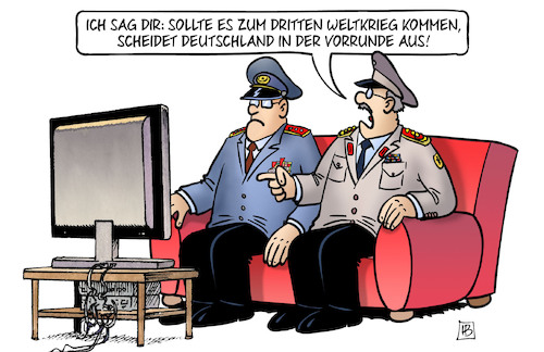 Cartoon: Vorrunden-Aus (medium) by Harm Bengen tagged wm,katar,deutsche,nationalmannschaft,deutschland,ausscheiden,fussball,dritter,weltkrieg,vorrunde,general,generäle,militär,tv,krieg,harm,bengen,cartoon,karikatur,wm,katar,deutsche,nationalmannschaft,deutschland,ausscheiden,fussball,dritter,weltkrieg,vorrunde,general,generäle,militär,tv,krieg,harm,bengen,cartoon,karikatur