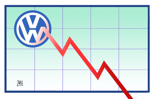 Cartoon: VW-Verlust (medium) by Harm Bengen tagged vw,volkswagen,milliardenverlust,boerse,abgasskandal,harm,bengen,cartoon,karikatur,vw,volkswagen,milliardenverlust,boerse,abgasskandal,harm,bengen,cartoon,karikatur