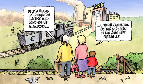 Wachstumslokomotive von Harm Bengen | Politik Cartoon ...