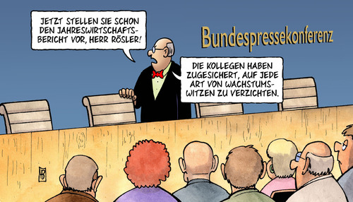 Cartoon: Wachstumswitze (medium) by Harm Bengen tagged wachstumswitze,wachstum,witze,wirtschaft,konjunktur,jahreswirtschaftsbericht,rezession,bundespressekonferenz,reporter,journalisten,prognose,rösler,wachstumswitze,witze,wachstum,wirtschaft,konjunktur,jahreswirtschaftsbericht,rezession,bundespressekonferenz,reporter,journalisten,prognose,rösler