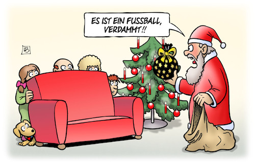 Weihnachtscartoon 1 - Fussball