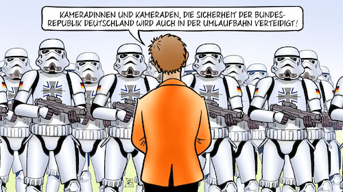 Cartoon: Weltraumkommando (medium) by Harm Bengen tagged weltraumkommando,bundeswehr,storm,trooper,stormtrooper,star,wars,akk,kramp,karrenbauer,verteidigungsministerin,weltall,weltraum,sicherheit,deutschland,umlaufbahn,verteidigt,struck,hindukusch,harm,bengen,cartoon,karikatur,weltraumkommando,bundeswehr,storm,trooper,stormtrooper,star,wars,akk,kramp,karrenbauer,verteidigungsministerin,weltall,weltraum,sicherheit,deutschland,umlaufbahn,verteidigt,struck,hindukusch,harm,bengen,cartoon,karikatur