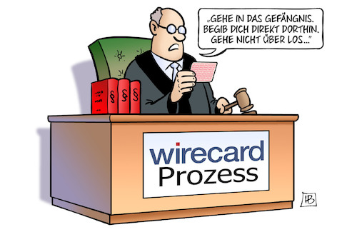 Cartoon: Wirecard-Prozess (medium) by Harm Bengen tagged gefängnis,los,monopoly,gericht,richter,wirecard,prozess,betrug,braun,manager,harm,bengen,cartoon,karikatur,gefängnis,los,monopoly,gericht,richter,wirecard,prozess,betrug,braun,manager,harm,bengen,cartoon,karikatur