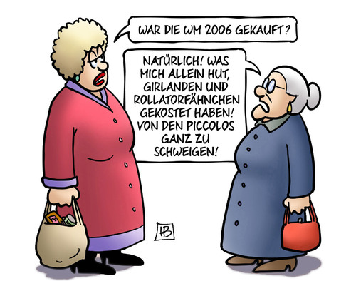 Cartoon: WM 2006 gekauft I (medium) by Harm Bengen tagged dfb,wm,2006,deutschland,bestechung,korruption,fifa,beckenbauer,niersbach,adidas,fussball,harm,bengen,cartoon,karikatur,dfb,wm,2006,deutschland,bestechung,korruption,fifa,beckenbauer,niersbach,adidas,fussball,harm,bengen,cartoon,karikatur