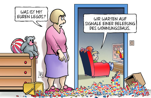 Cartoon: Wohnungsbautag (medium) by Harm Bengen tagged mutter,kinder,tv,legos,wohnung,krise,baugewerbe,wohnen,mieten,wohnraum,immobilien,harm,bengen,cartoon,karikatur,mutter,kinder,tv,legos,wohnung,krise,baugewerbe,wohnen,mieten,wohnraum,immobilien,harm,bengen,cartoon,karikatur