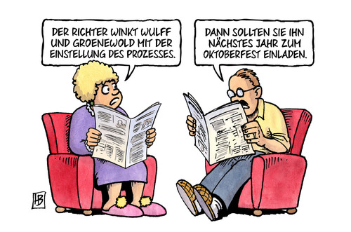 Cartoon: Wulff-Verfahren (medium) by Harm Bengen tagged richter,wulff,bundespraesident,groenewold,einstellung,prozess,oktoberfest,einladung,korruption,strafrecht,harm,bengen,cartoon,karikatur,richter,wulff,bundespraesident,groenewold,einstellung,prozess,oktoberfest,einladung,korruption,strafrecht,harm,bengen,cartoon,karikatur