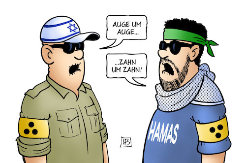 Cartoon: Zähne und Augen (medium) by Harm Bengen tagged israel,gaza,palästina,hamas,raketen,krieg,militär,tod,tot,blind,auge,zahn,harm,bengen,cartoon,karikatur,israel,gaza,palästina,hamas,raketen,krieg,militär,tod,tot,blind,auge,zahn,harm,bengen,cartoon,karikatur