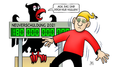 Cartoon: Zu viele Nullen (medium) by Harm Bengen tagged neuverschuldung,2021,180000000000,nullen,digitalanzeige,adler,bundesadler,michel,schwindelig,schulden,coronahilfen,harm,bengen,cartoon,karikatur,neuverschuldung,2021,180000000000,nullen,digitalanzeige,adler,bundesadler,michel,schwindelig,schulden,coronahilfen,harm,bengen,cartoon,karikatur