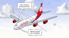 Cartoon: Air Berlin (small) by Harm Bengen tagged air,berlin,fluggesellschaft,insolvenz,pleite,eu,kommission,kartellverfahren,abfangjäger,ryanair,flugzeug,harm,bengen,cartoon,karikatur