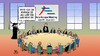 Cartoon: ASEM 2014 (small) by Harm Bengen tagged asem,2014,gipfel,asien,europa,mailand,tod,ebola,isis,krieg,ukraine,krisen,bedrohung,politiker,harm,bengen,cartoon,karikatur