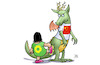 Cartoon: Baerbock und China (small) by Harm Bengen tagged baerbock,china,kind,aussenministerin,drache,treten,grüne,harm,bengen,cartoon,karikatur