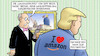 Cartoon: Bezos und Trump (small) by Harm Bengen tagged washington,post,jeff,bezos,amazon,wahlempfehlung,handy,trump,postminister,usa,wahl,harm,bengen,cartoon,karikatur