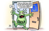 Cartoon: Ebola in Europa (small) by Harm Bengen tagged pharmaforschung,pharmaindustrie,ebola,europa,eu,forschung,wirtschaft,profit,afrika,virus,harm,bengen,cartoon,karikatur