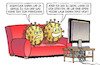 Cartoon: Epid. Lage oder nicht (small) by Harm Bengen tagged tv,fernsehen,epidemische,lage,corona,bundestag,streit,viren,sofa,harm,bengen,cartoon,karikatur