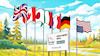 Cartoon: G7-Treffen Kanada (small) by Harm Bengen tagged g7,treffen,außenminister,aussenminister,kanada,usa,rubio,fahnen,flaggen,harm,bengen,cartoon,karikatur