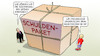 Cartoon: Grüne Paket-Zustimmung (small) by Harm Bengen tagged zustimmung,grünen,sonnenblume,paket,schuldenpaket,cdu,csu,spd,bundestag,schuldenbremse,harm,bengen,cartoon,karikatur