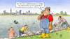 Cartoon: Hochwasserschäden (small) by Harm Bengen tagged sandsäcke,geldsäcke,hochwasser,hochwasserschäden,regen,klimawandel,harm,bengen,cartoon,karikatur