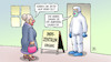 Cartoon: Impfzentren zu oder auf (small) by Harm Bengen tagged impfzentren,auf,zu,corona,impfung,booster,susemil,harm,bengen,cartoon,karikatur